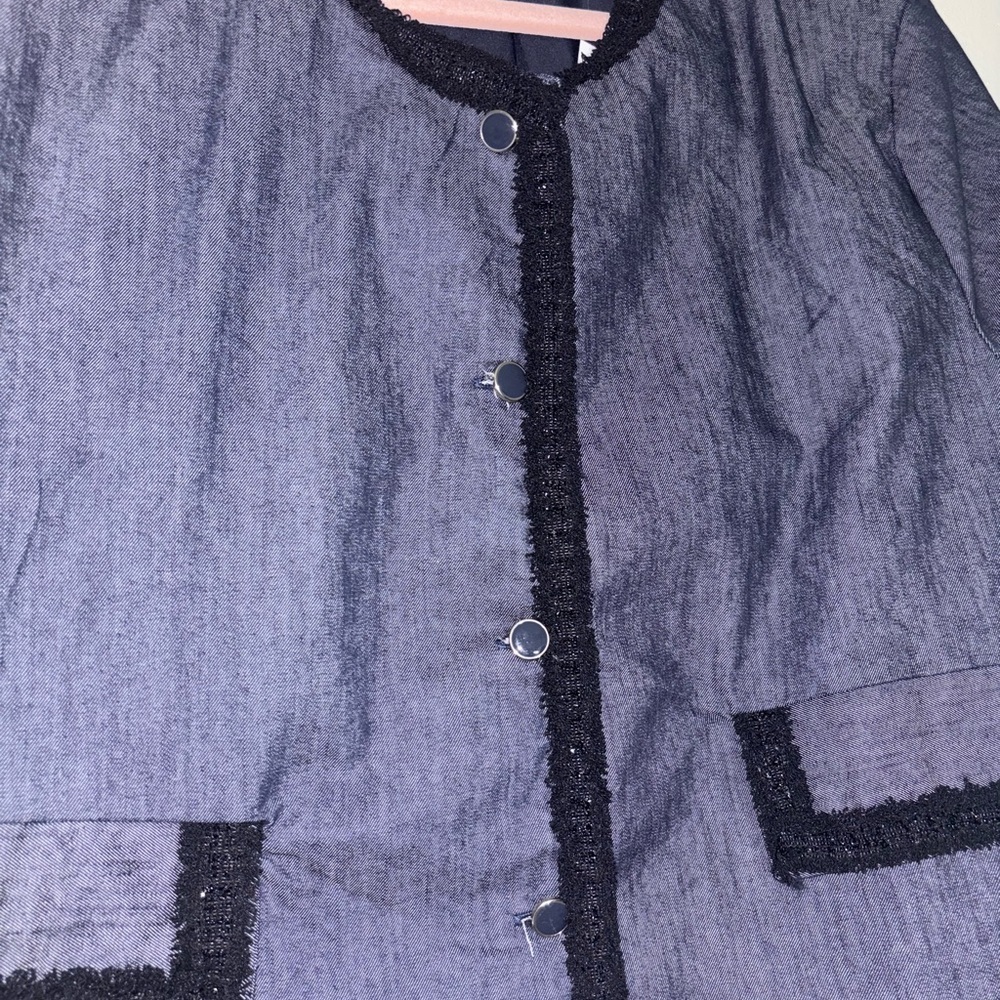 Elegant denim color Women's Jacket - Picture 3 of 3
